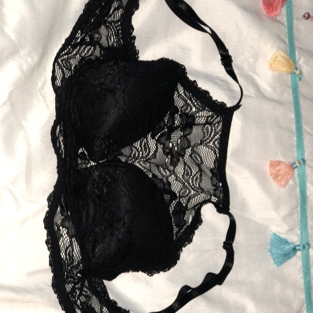 Black lace bralette
